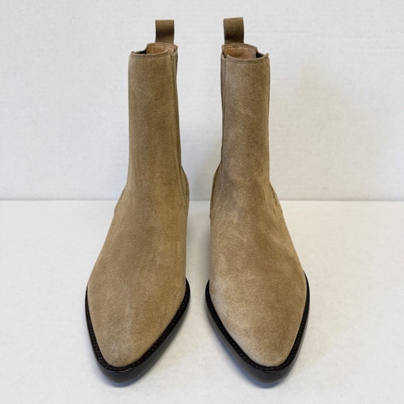 ISABEL MARANT Delena Suede Western Chelsea Ankle Boots in Taupe Size 40 - Picture 2 of 6